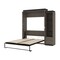 Bestar Orion Queen Murphy Bed and Narrow Shelving Unit with Drawers (85W), Bark Gray & Graphite 116881-000047 - alternate 5